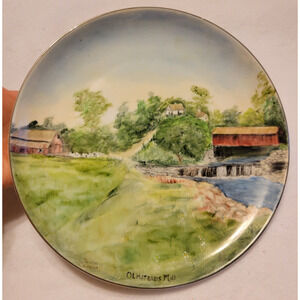 Vtg Cherry Blossom Fine China Olmsteads Mill by Marie Chandler Collectible Plate
